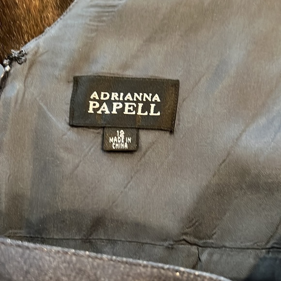 HP🎉NWOT Gorgeous Adriana Papell cocktail dress. Blue shimmer like a night sky. - Picture 13 of 14
